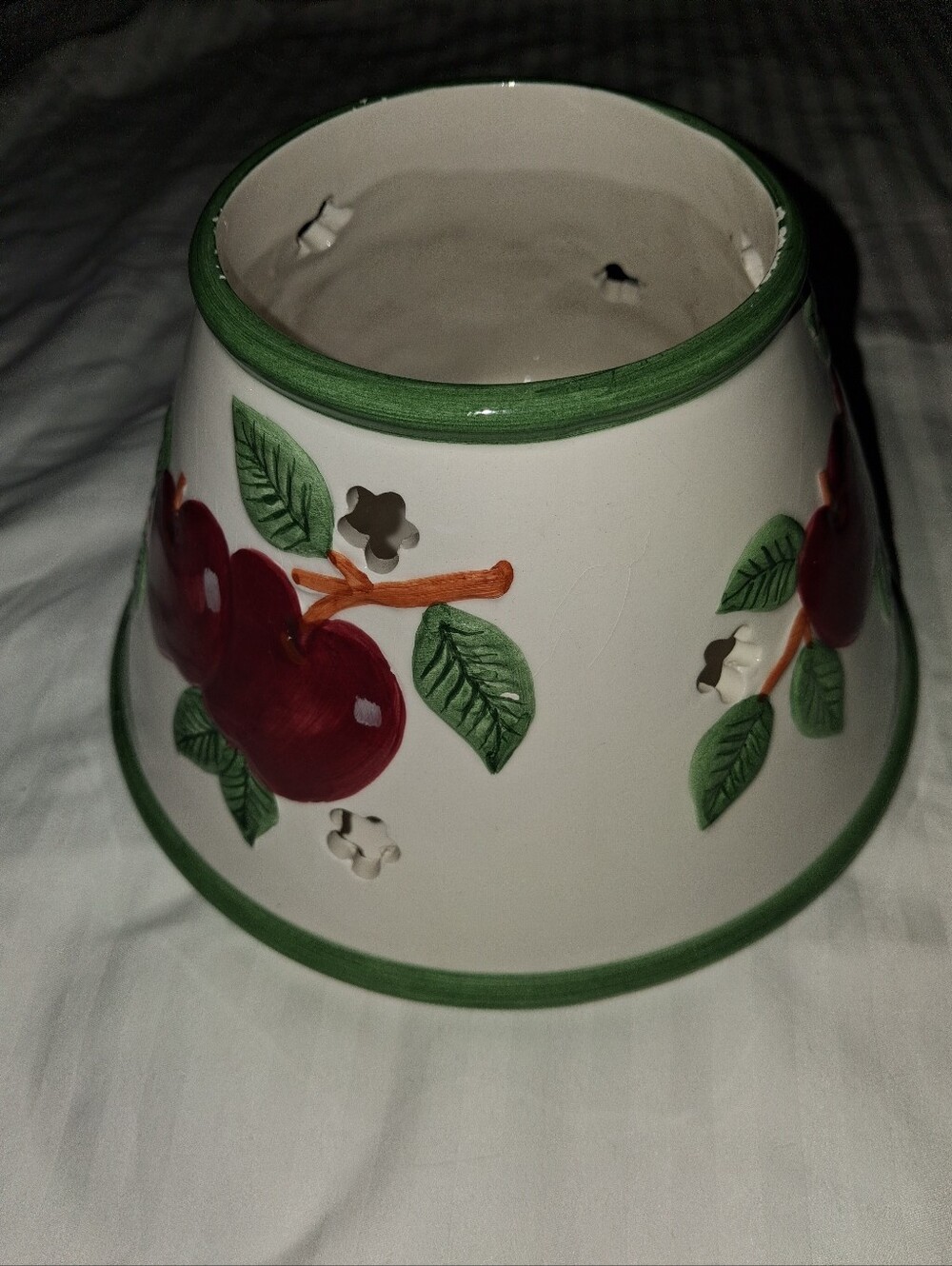 Waxcessories Floral Ceramic 7" Candle Shade/Topper